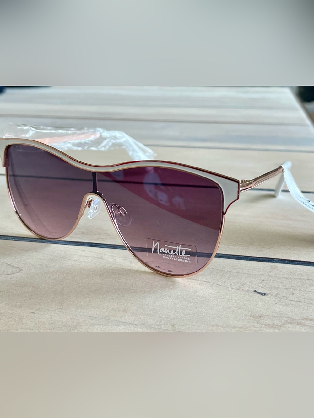 Nanette Lepore Pink Gradient Shield Sunglasses